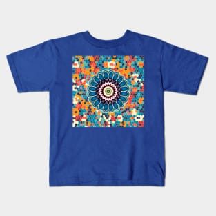 Colorful digital flower Kids T-Shirt